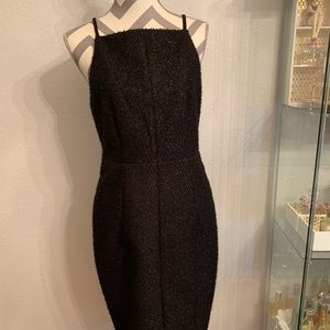 Little Black Strap Knee Length Dress Size 8